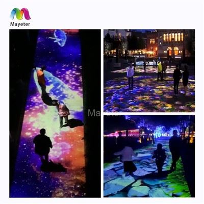 Projektor Unjuran Pemetaan Hologram 3d Luaran Pengiklanan Interaktif Unjuran