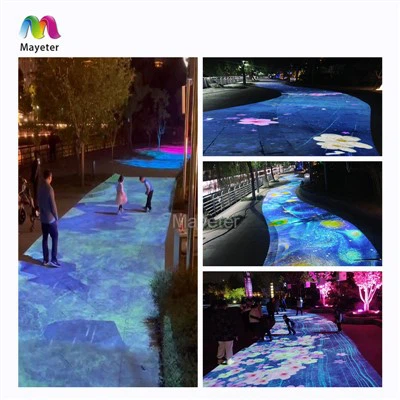 Sistem Unjuran Lantai Interaktif Projektor Pengiklanan Luaran